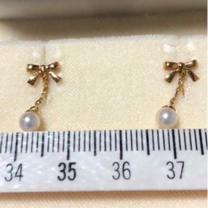 Vintage 18k Solid Gold Pearl Screw On Earrings